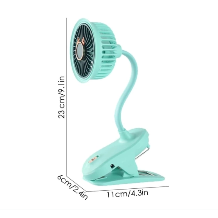 Taşınabilir Mini Klips Bebek Arabası Fanı, Fan Elektrikli Soğutma Hava Sirkülatöründe 360 Derece Dönebilen Klips
