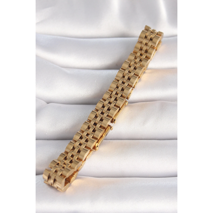 BFS 316L Çelik Gold Renk Zincir Model Erkek Bileklik