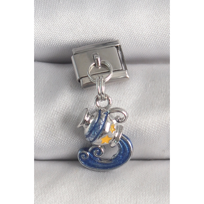 BFS 316L Çelik Gümüş Renk Sallantı Kova Burç Model Nomination Charm