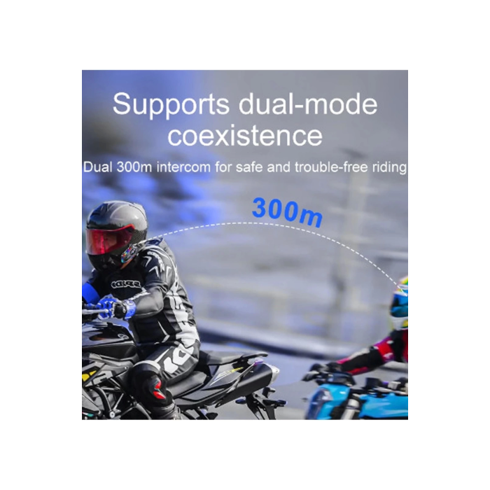Y20 Max Motosiklet Bluetooth 5.3 Kask Intercom 2 Kişi 300 Metre Eşleşme Özellikli