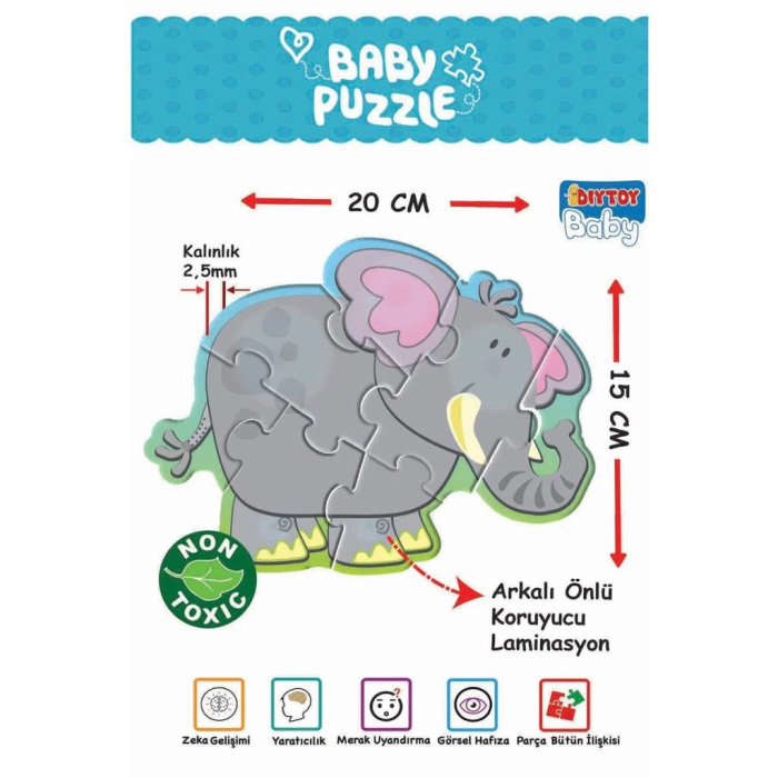 BFS Nessiworld 1703 BABY PUZZLE BENİM İLK HAYVANLAR PUZZLEM