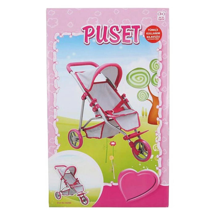 BFS   Sunman 3 Tekerlekli Pembe Gri Puset