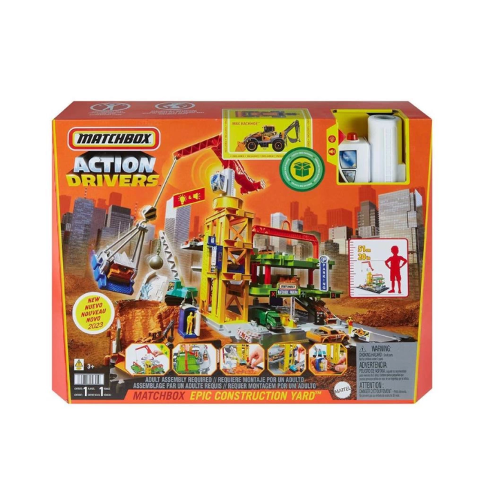 BFS   HPD63 Matchbox Aksiyon Sürücüleri Muhteşem İnşaat Alanı Oyun Seti