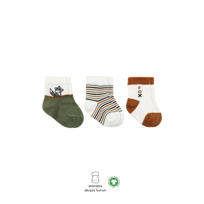 BFS   Bistyle 3Lü Penye Soket Çorap BS10109 Nil