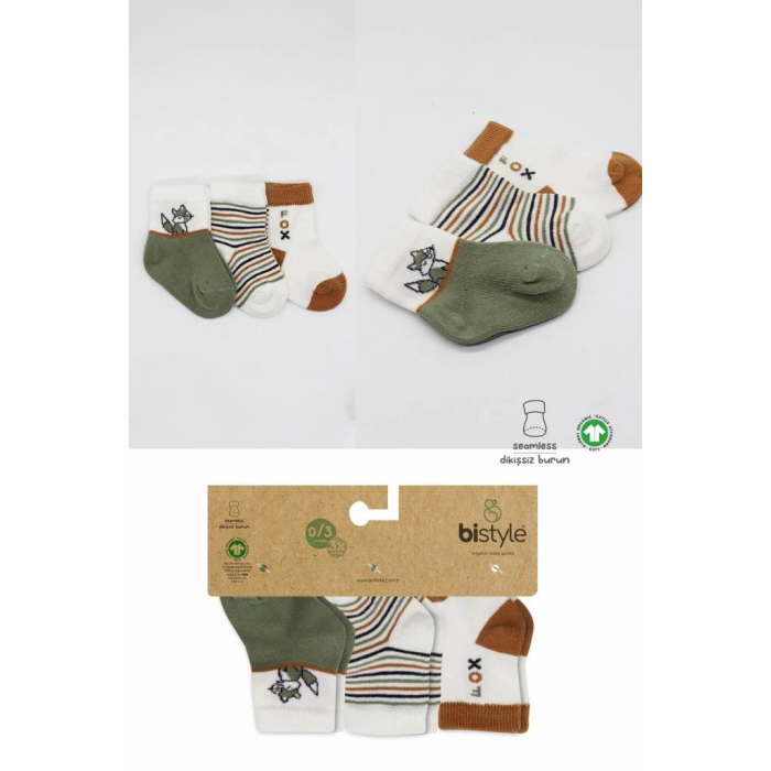 BFS   Bistyle 3Lü Penye Soket Çorap BS10109 Nil
