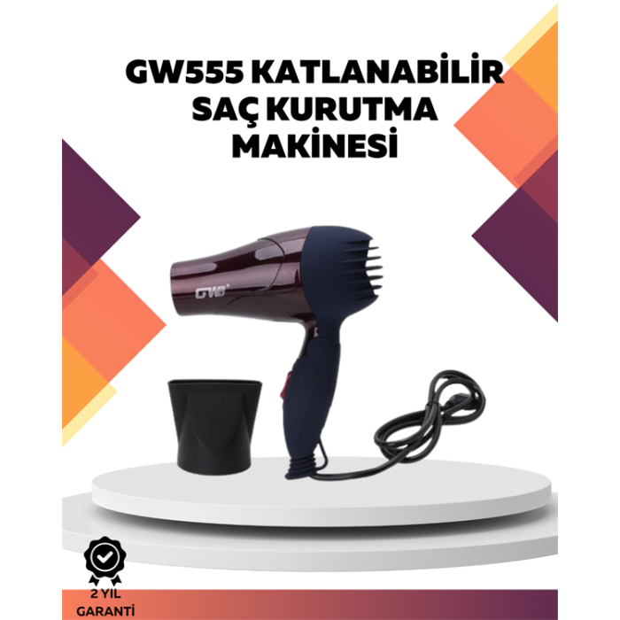 Mini Saç Kurutma Makinesi | Katlanabilir Sap, Kompakt Boyut, Sessiz Çalışma