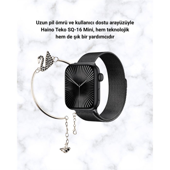 Akıllı Saat SQ-16 Mini Series 10 | Unisex Tasarım, Sağlık ve Spor Takibi