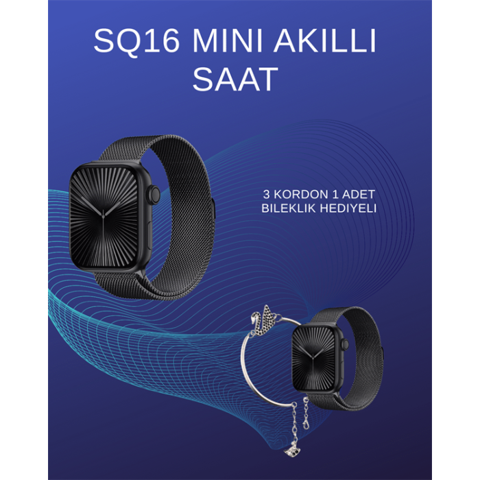 SQ-16 Mini Series 10 Akıllı Saat | Spor Modları, Bildirim ve Müzik Kontrolü