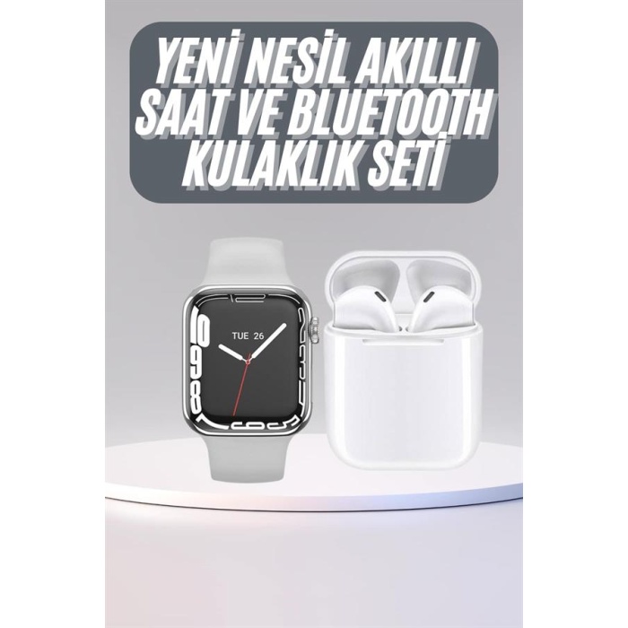 Akıllı Saat Kulaklık Hediyeli Uyku ve Sağlık Takibi Yapabilen Uzun Ömürlü