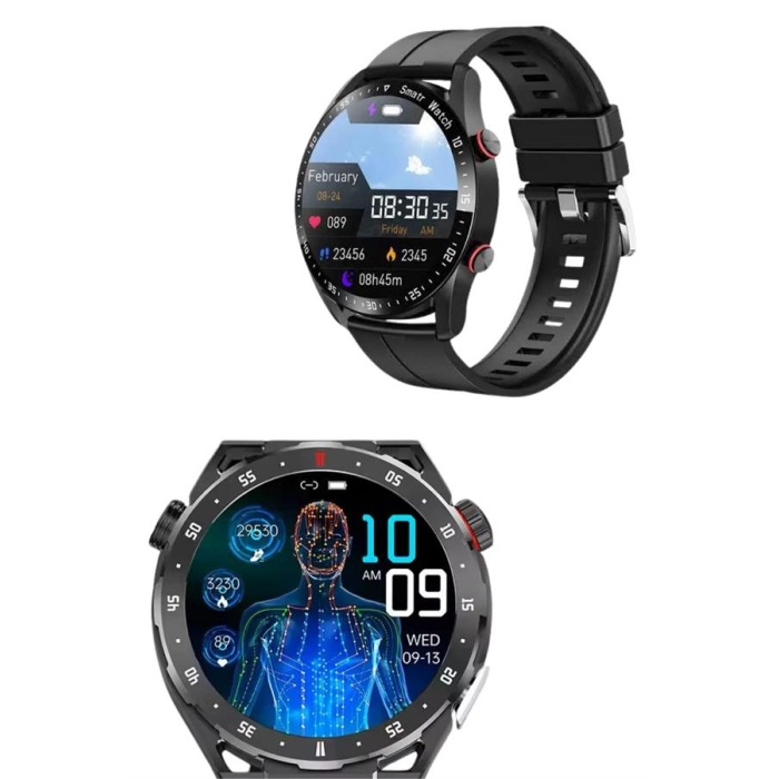 Akıllı Saat Titanyum Kasa Yuvarlak Ekran Alarm Uyku ve Sağlık Takibi Titreşimli