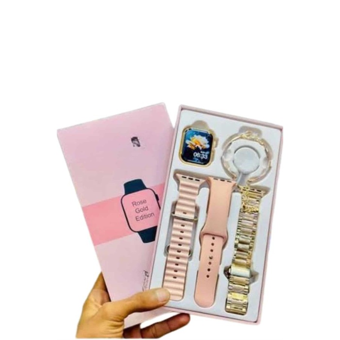 Yeni Nesil Kadın Akıllı Saat Rose Gold Android ve İos Uyumlu