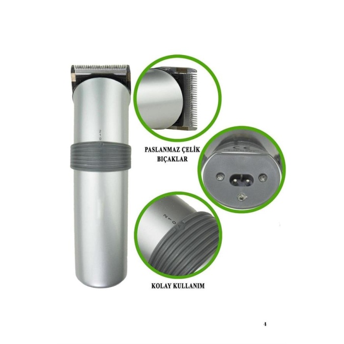 Yeni Nesil Profesyonel Şarjlı Saç Sakal Tıraş Makinesi Ayarlanabilir 4 Taraklı