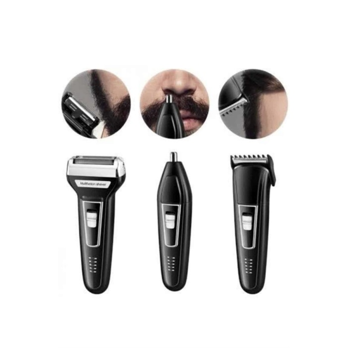 Kulak Burun Kıl Kesme Ense Yanak Tıraş Seti 3 Başlıklı Profesyonel