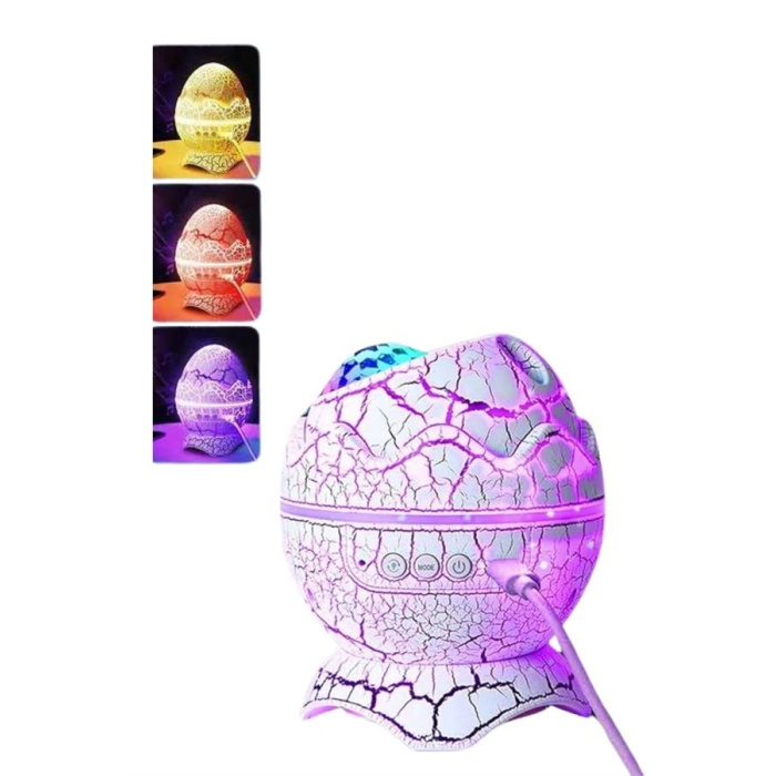 Yumurta Şeklinde Su Dalgalı Bluetooth Speaker Lamba Renkli Şarjlı
