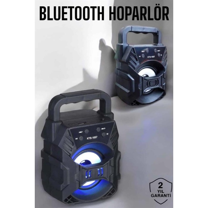 Taşınabilir Bluetooth Hoparlör Led Işıklı Uzun Pil Ömrü