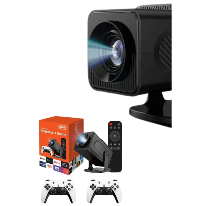 Retro Video Oyunu Konsolu Android Tv El Oyun Konsolu WIFI Taşınabilir Projeksiyon Cihazı