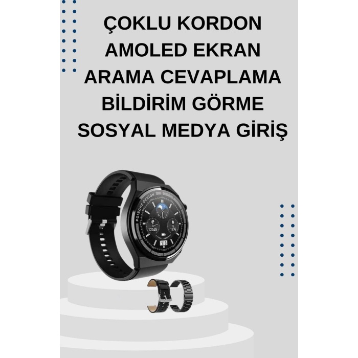 Yeni Nesil Sesli Görüşme Akıllı Saat ve Powerbank Çoklu Şarj Girişli Bluetooth Kulaklık Nabız Ölçer