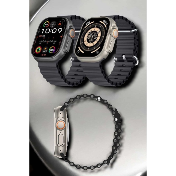 Yeni Nesil Ultra Akıllı Saat Titreşimli, Uyku & Sağlık Takibi, Çift Kordon