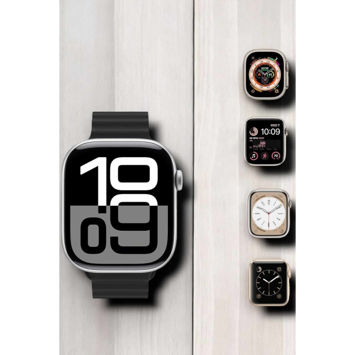 Yeni Nesil Ultra Akıllı Saat Titreşimli, Uyku & Sağlık Takibi, Çift Kordon