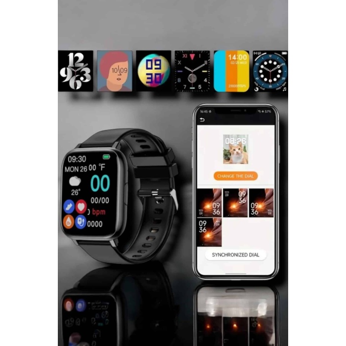 Suya Dayanıklı Bluetooth Akıllı Saat GPS, Adımsayar, Nabız & Sağlık Takibi