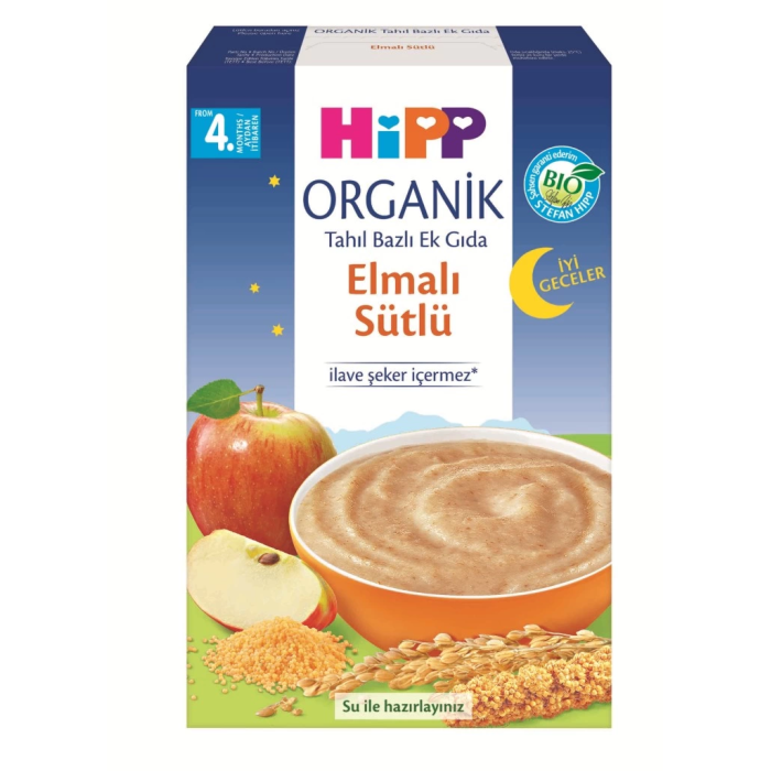 BFS    p Organik İyi Geceler Elmalı Sütlü Tahıl Bazlı Ek Gıda 250 Gr