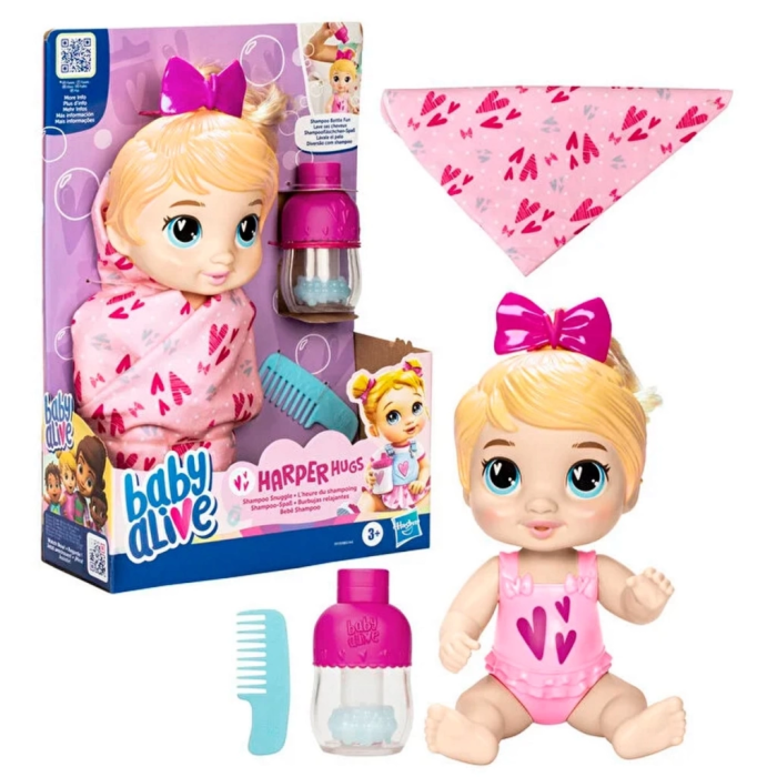 BFS   Baby Alive Bebeğimle Şampuan Eğlencesi Sarışın F9119