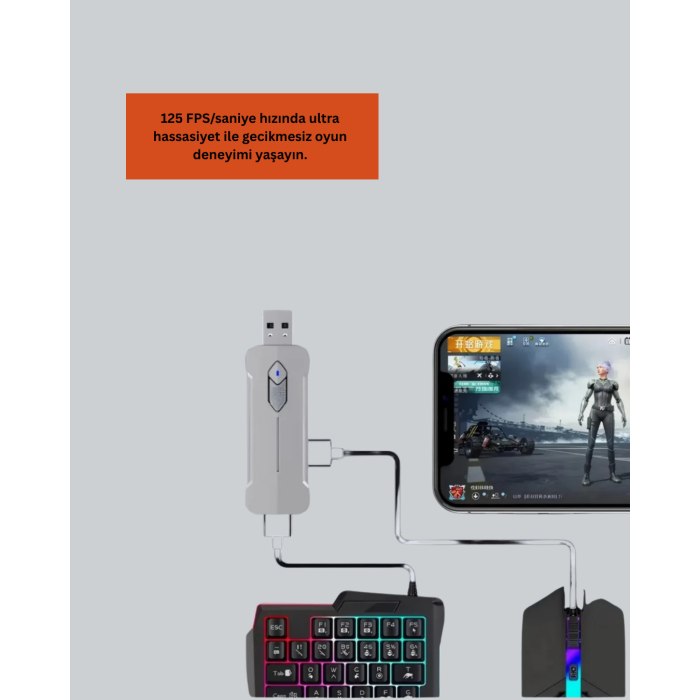 Bluetooth 5.3 Mobil Oyun Klavye Mouse Seti | FPS ve Battle Royale İçin