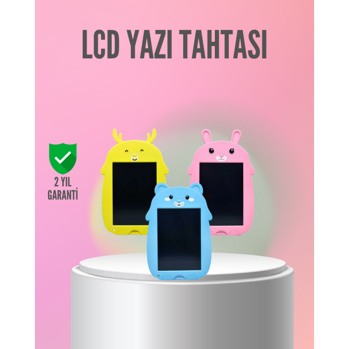 Kağıt Benzeri LCD Yazı Tableti | Tek Tuşla Silme ve Uzun Pil Ömrü