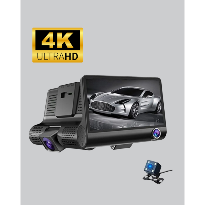 Full HD 1080P 3 Kameralı Araç DVR – Gece Görüşlü ve G-Sensörlü Güvenlik Çözümü
