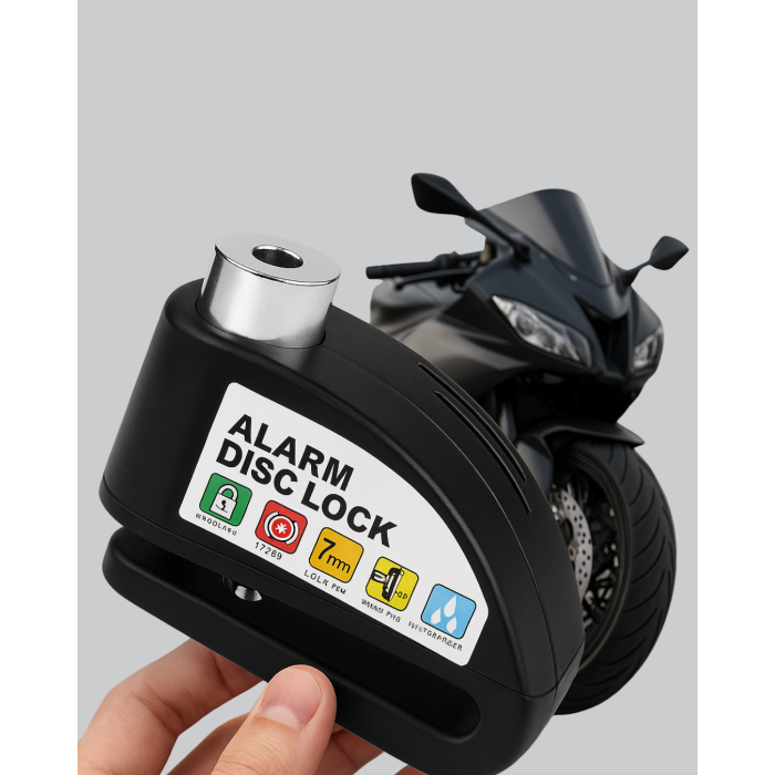 Su Geçirmez Alarm Disk Kilidi Motosiklet Scooter Bisiklet Güvenlik