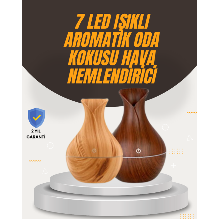 Aromaterapi Özellikli Ultrasonik Taşınabilir Oda ve Ofis Nemlendirici