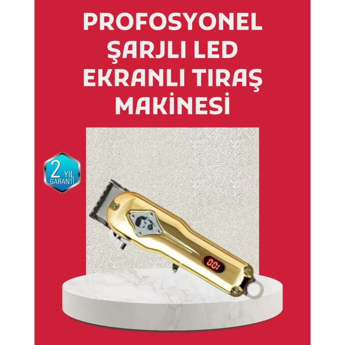 1800 mAh Bataryalı Uzun Kullanım Süreli Şarjlı Tıraş Makinesi