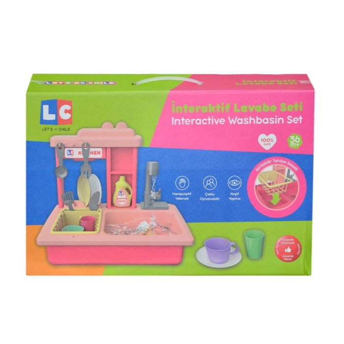 BFS   LC-30916 Lets be Child - Pilli İnteraktif Lavabo Seti 21 Parça