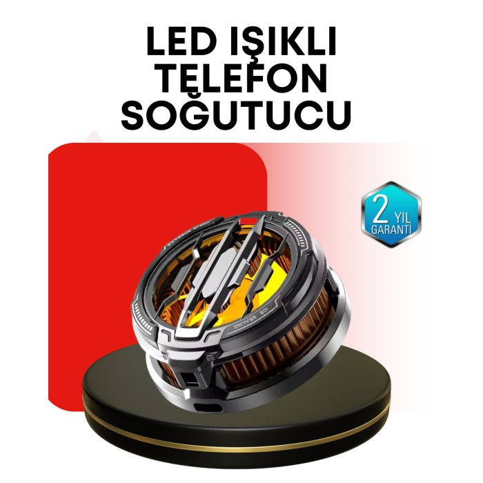 RGB Işıklı Sessiz Fanlı Telefon Soğutucu