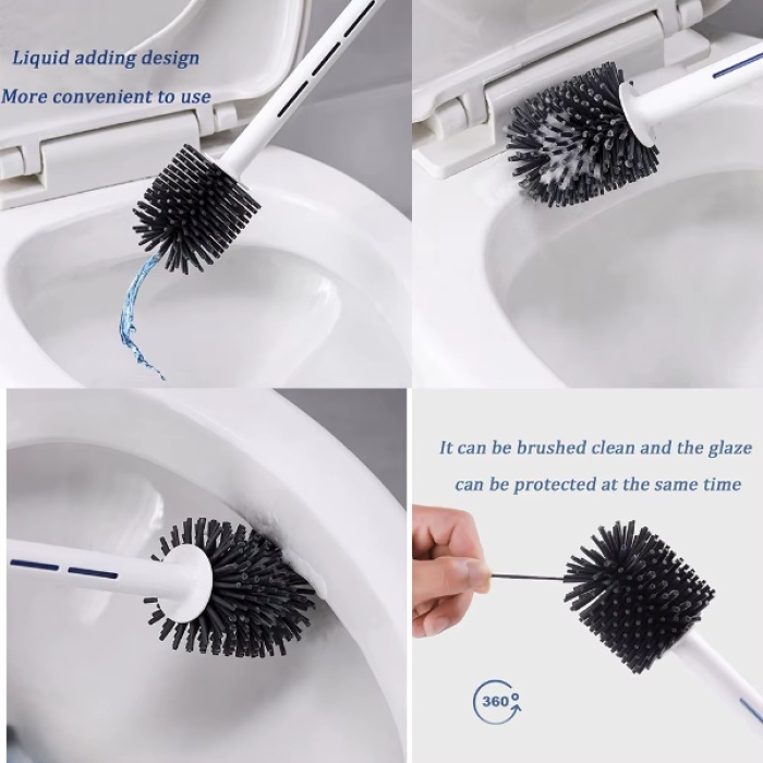 Deterjan Hazneli Silikon Tuvalet Fırçası