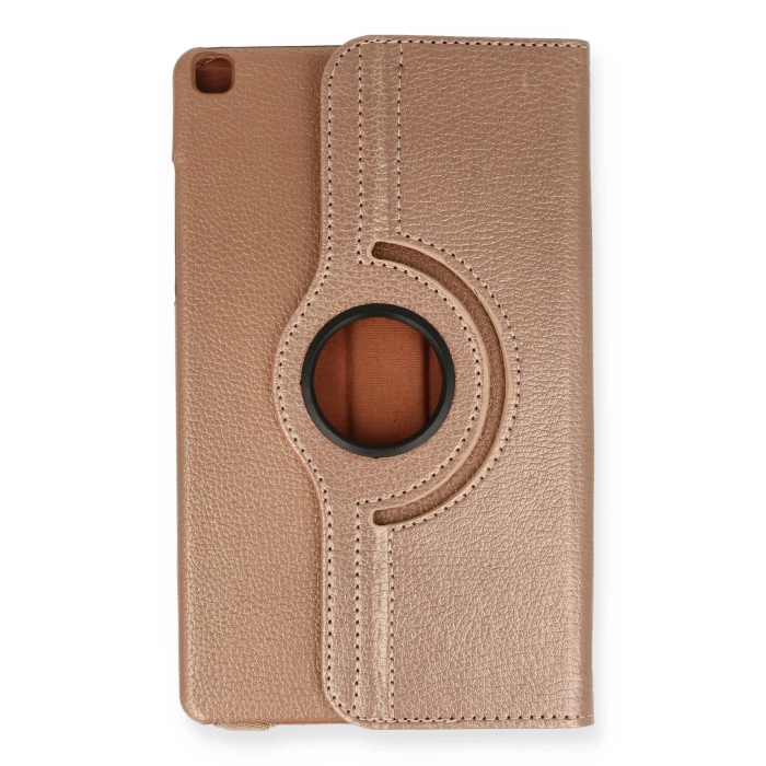 BFS Samsung Galaxy Tab A9 Kılıf 360 Tablet Deri Kılıf - Rose Gold