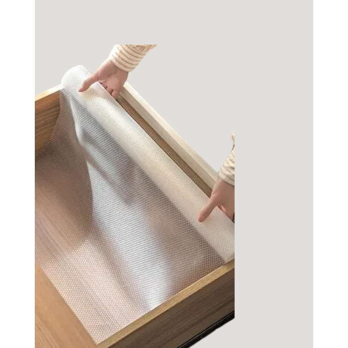 kaydırmaz şeffaf raflık