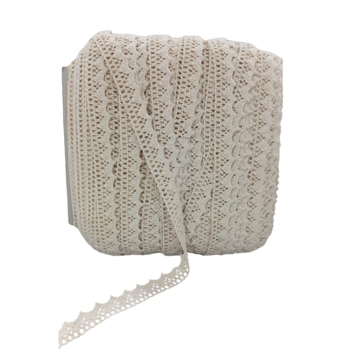Kopanaki Dantel en 1,5 cm Krem 5 Metre