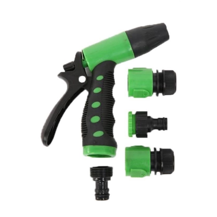 BUFFER® 2 Fonksiyonlu 5li Bahçe Tarla Otomatik Sulama Tabancası Seti Hortum Bağlantısı Aparatı