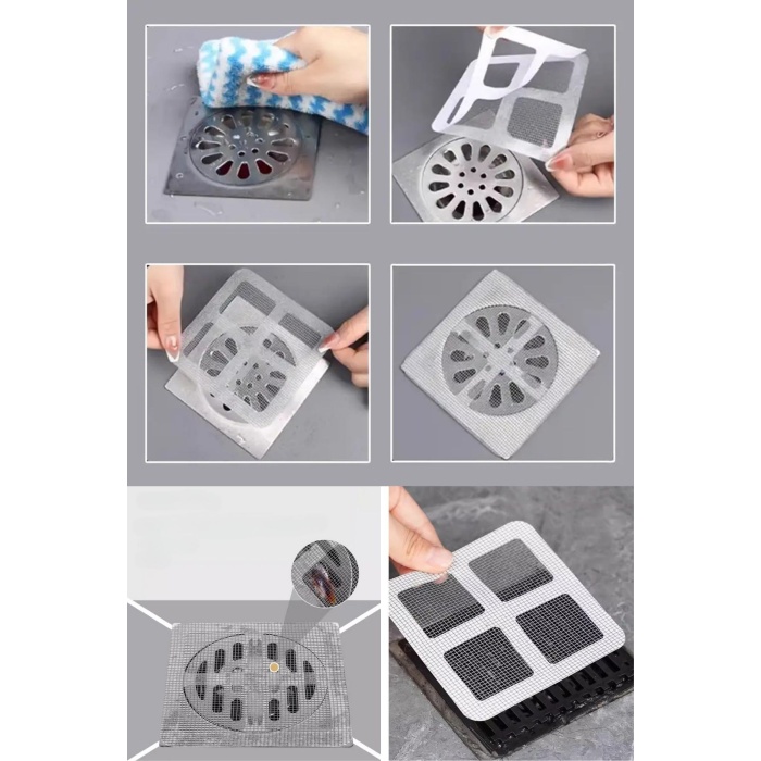 BUFFER® 10lu Banyo ve Mutfak Lavabo Koku Önleyici ve Haşere Böcek Önleyici Gider Filtresi