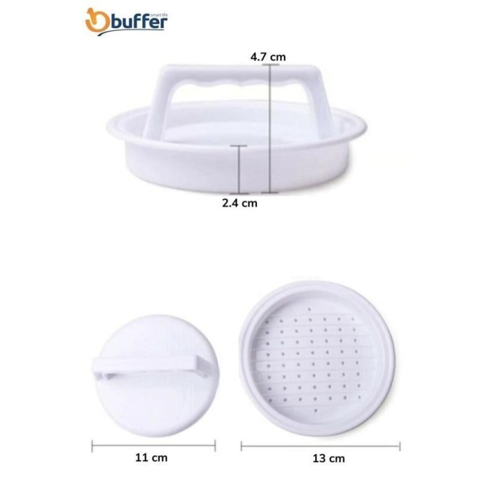 BUFFER®  Hamburger Ve Köfte Şekillendirici Köfte Kalıbı Pratik Burger Pres Aparatı