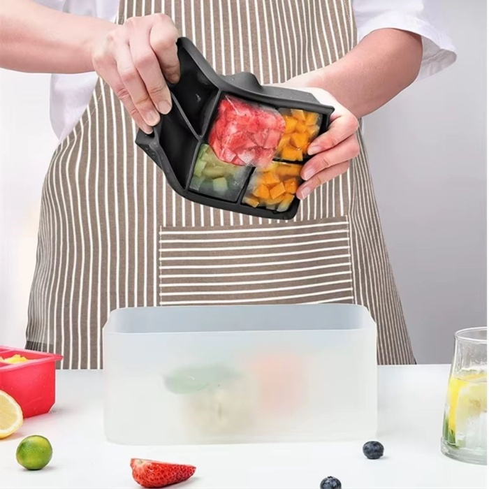 BUFFER® 6lı XL Küp Şeklinde Silikon Kolay Çıkabilen Buz Kalıbı