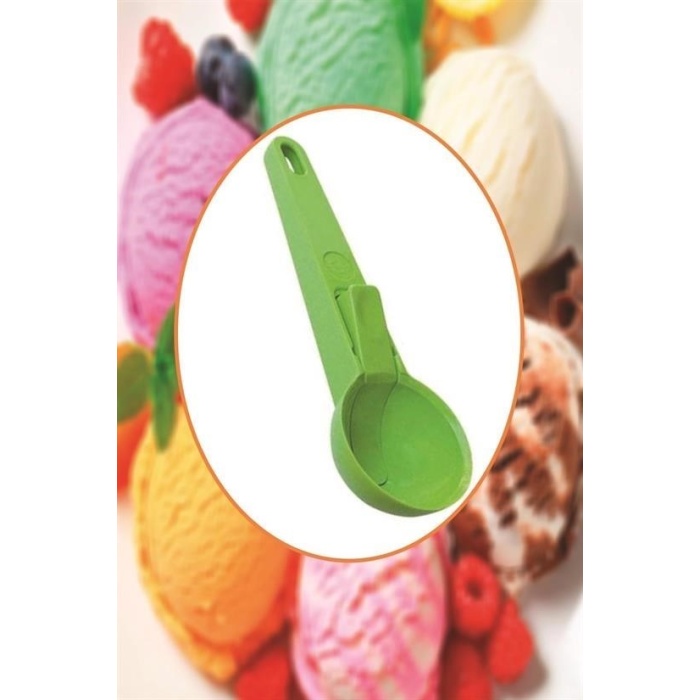 BUFFER® Pratik Mandallı Plastik Dondurma Servis Sunum Kepçesi Kaşığı