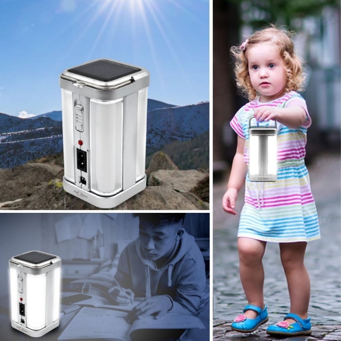 BUFFER®  Güneş Enerjili Şarjlı Işık 1200mAh Yeniden Şarj Edilebilir Batarya YG-7977S