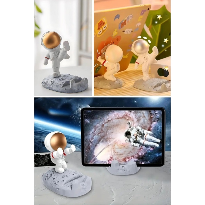 BUFFER® Mini Astronot Model Telefon ve Tablet Tutucu Standı