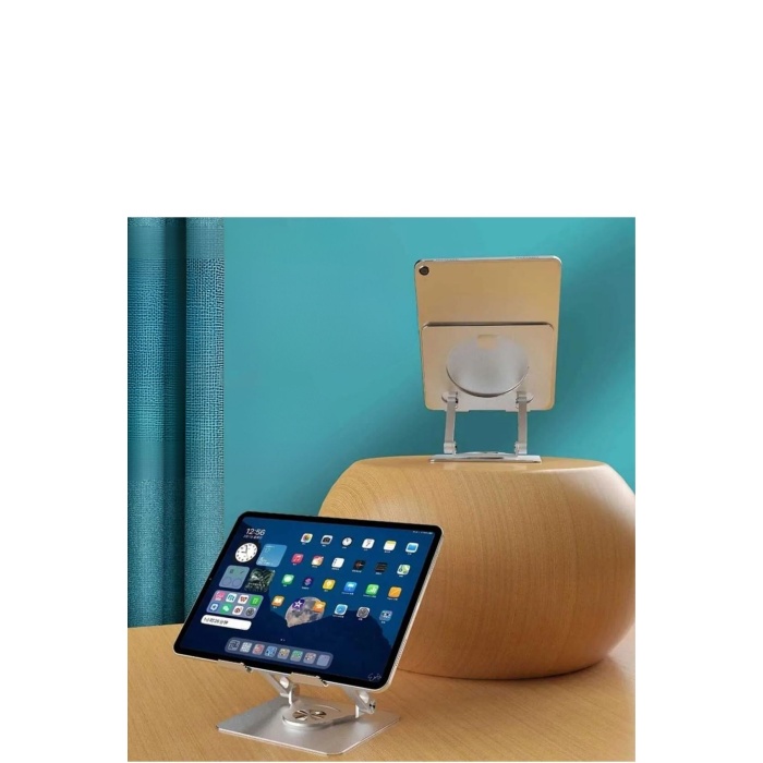 BUFFER® 360 Derece Dönebilen Yükseltilmiş Masaüstü Ayarlanabilir  Metal Tablet Standı