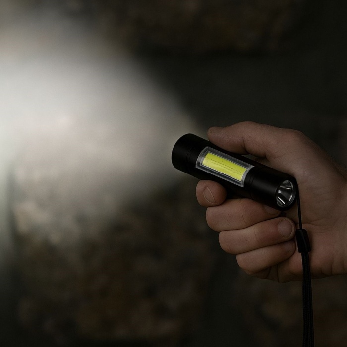 BUFFER® Solar Kutulu Mini El Feneri – Taşınabilir LED Kamp ve Acil Durum El Lambası