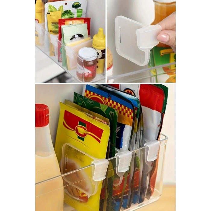 BUFFER® 10luŞeffaf Buzdolabı Yan Kapı Düzenleyici Buzdolabı Dolap İçi Bölümleyici Aparatlar