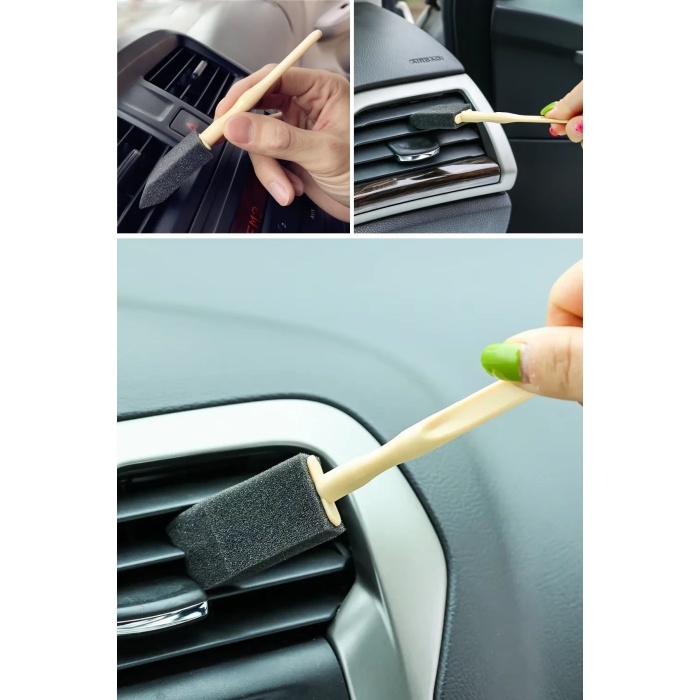 BUFFER® 5li Araba Havalandırma Temizleme Fırçaları Klima Çıkışları,Toz Alma&Otomobil İçi Detaylı Mini Temizlik Aparatları
