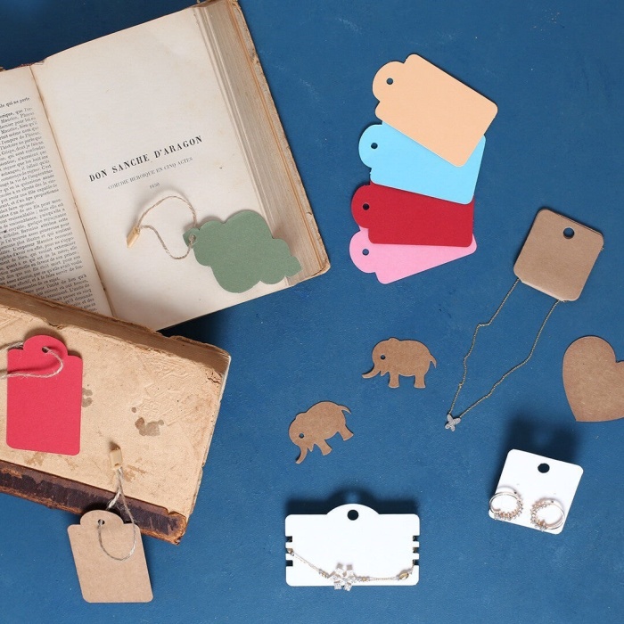 Loren 10lu Yuvarlak Siyah Etiket ve Klipsli Etike